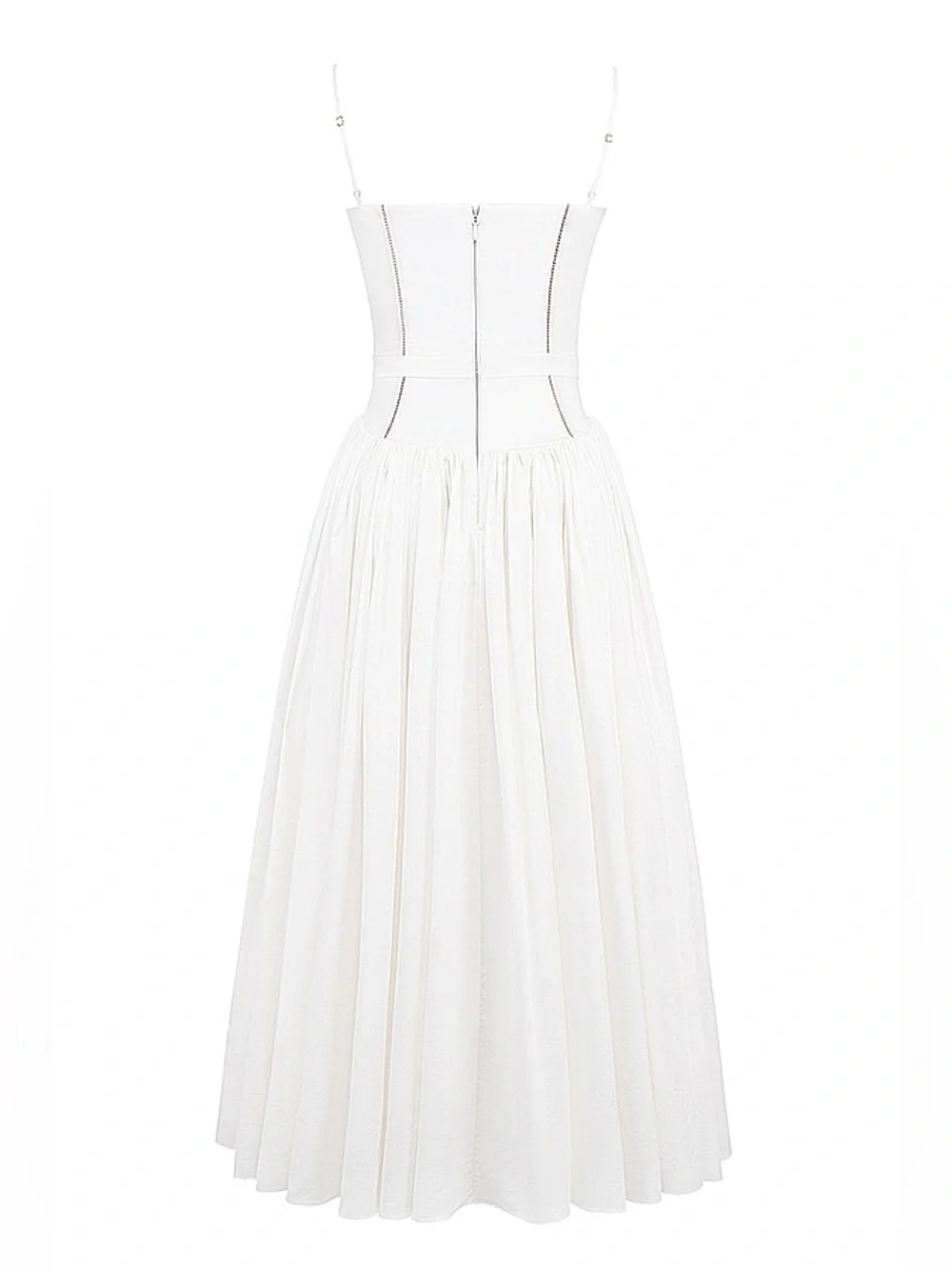 House of CB YSABELLA White Cotton Maxi Sundress, Size Medium, $299 - Picture 12 of 15